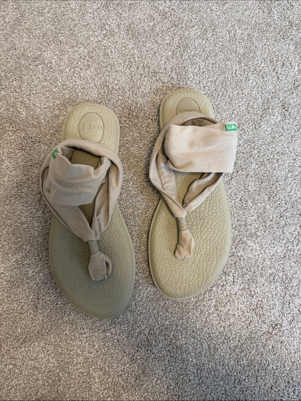 Sanuk Women's Taupe Yoga Sling II Thong Sandals